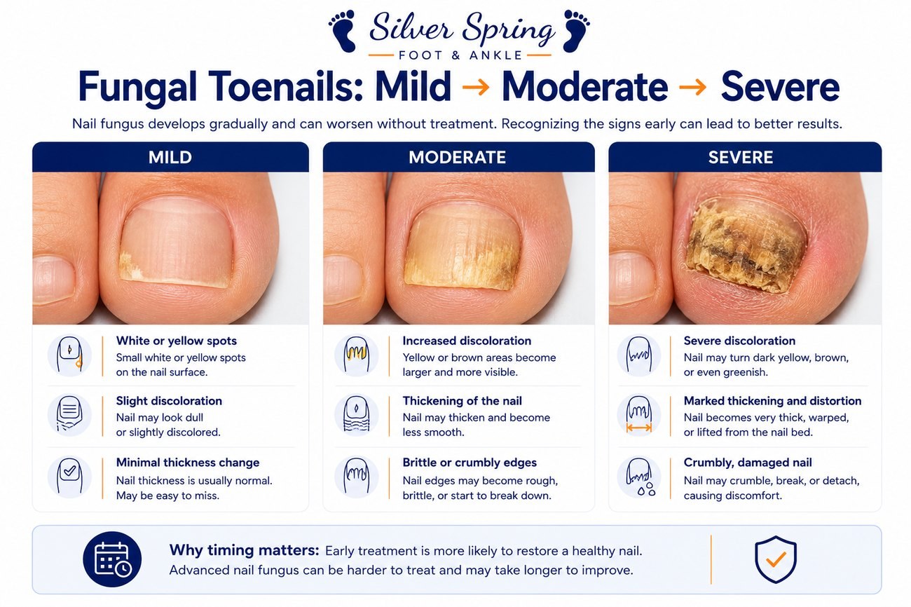 Toenail fungus progression