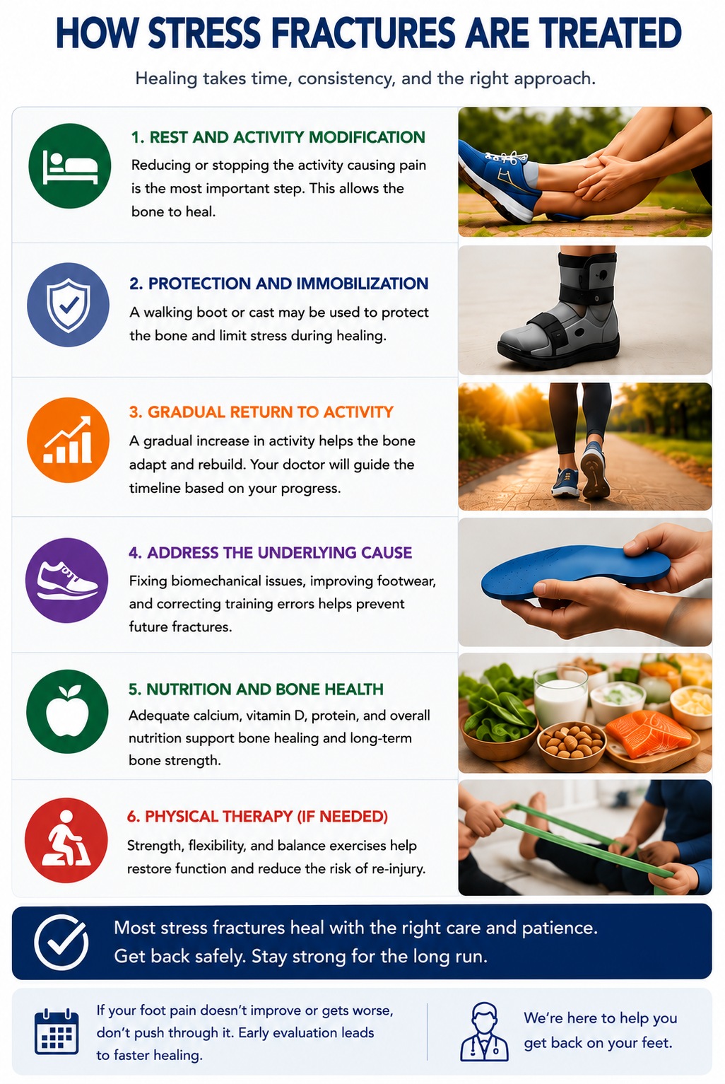 How stress fractures are treated