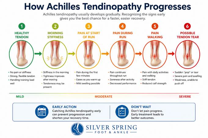 Achilles tendinitis in runners: how it progresses