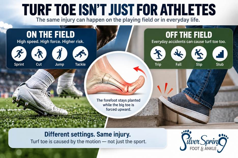 Illustration: Turf Toe Isn't Just for Athletes; it can happen in everyday life