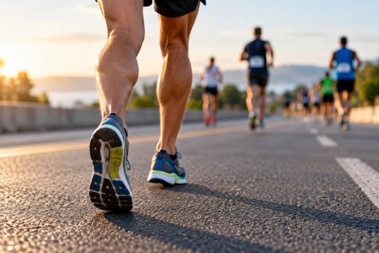 Runners on a highway; running with achilles tendinitis